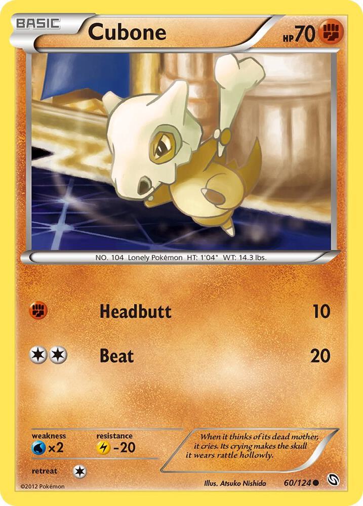Cubone 60/124 card from Dragons Exalted