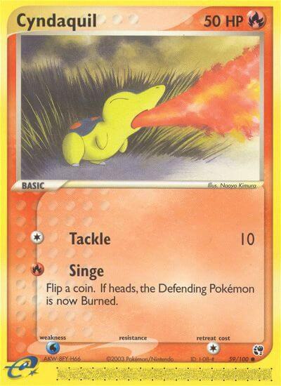 Cyndaquil 59/100 card from Sandstorm