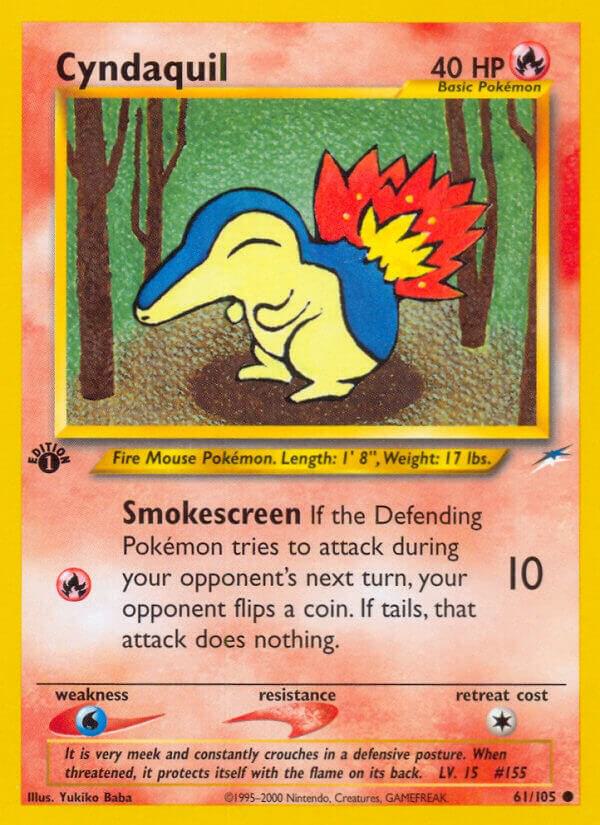 Cyndaquil 061/105 card from Neo Destiny