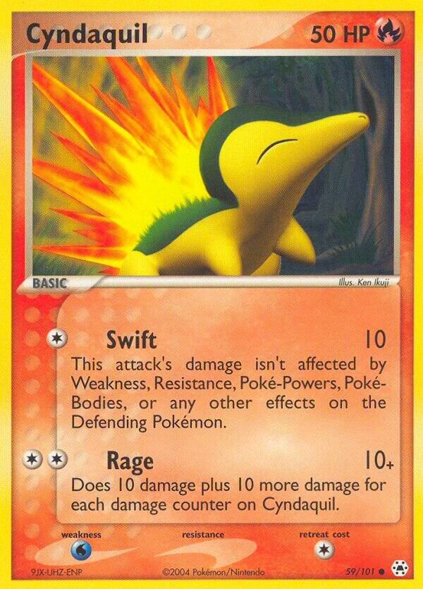 Cyndaquil 59/101 card from Hidden Legends
