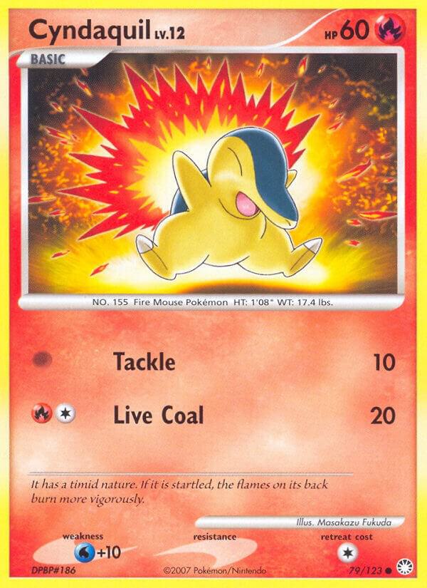 Cyndaquil 79/123 card from Mysterious Treasures
