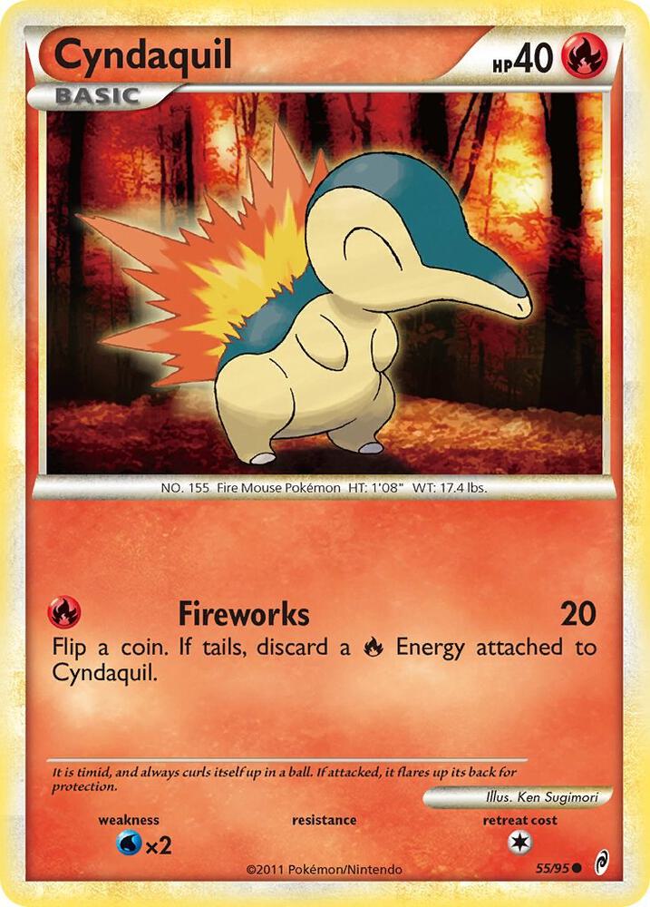 Cyndaquil 55/95 card from Call of Legends
