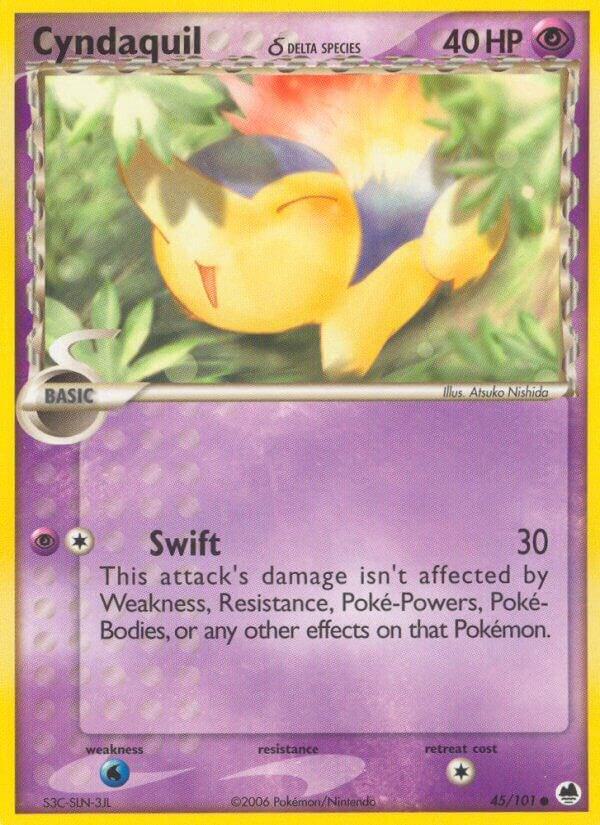 Cyndaquil (Delta Species) 45/101 card from Dragon Frontiers