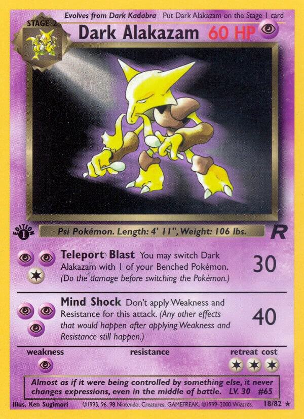 Dark Alakazam (18) 18/82 card from Team Rocket