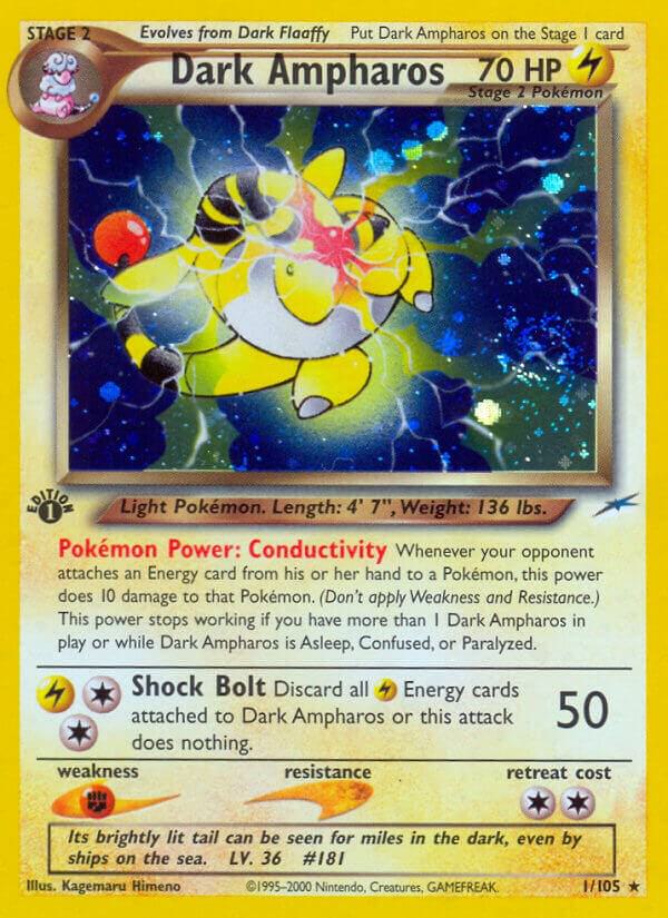 Dark Ampharos 001/105 card from Neo Destiny