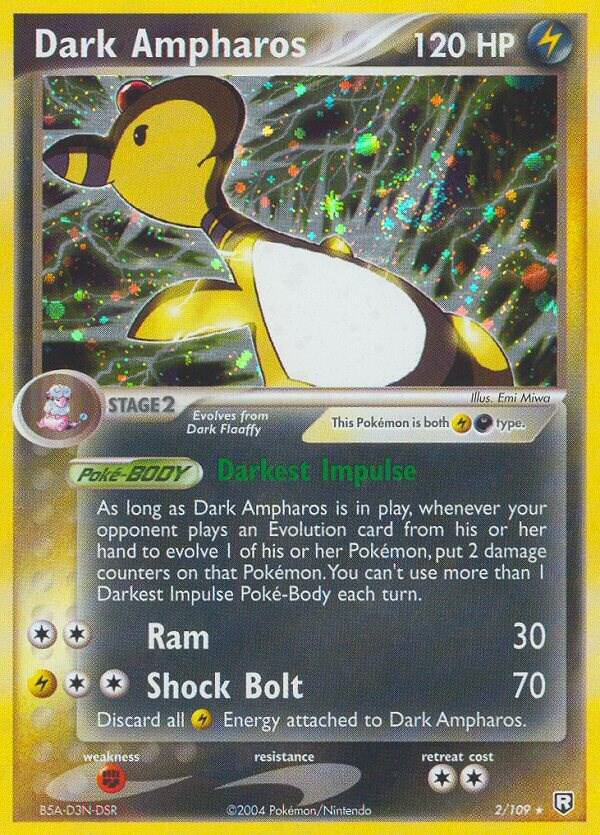 Dark Ampharos 2/109 card from Team Rocket Returns