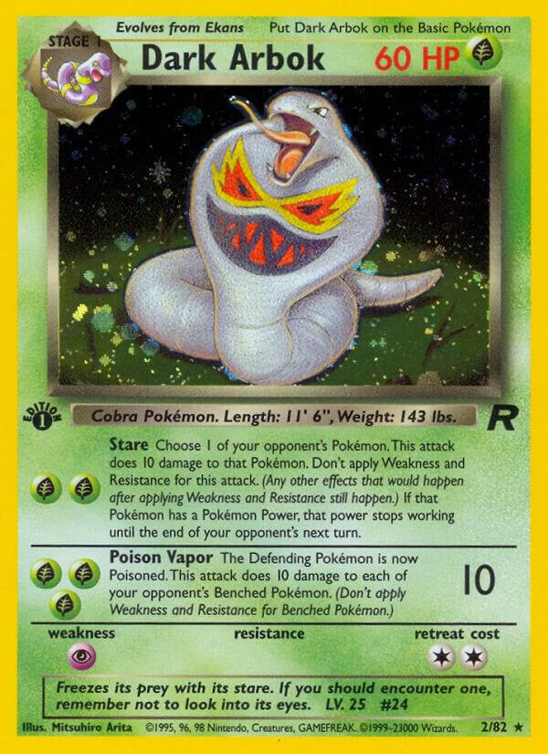 Dark Arbok (2) 02/82 card from Team Rocket