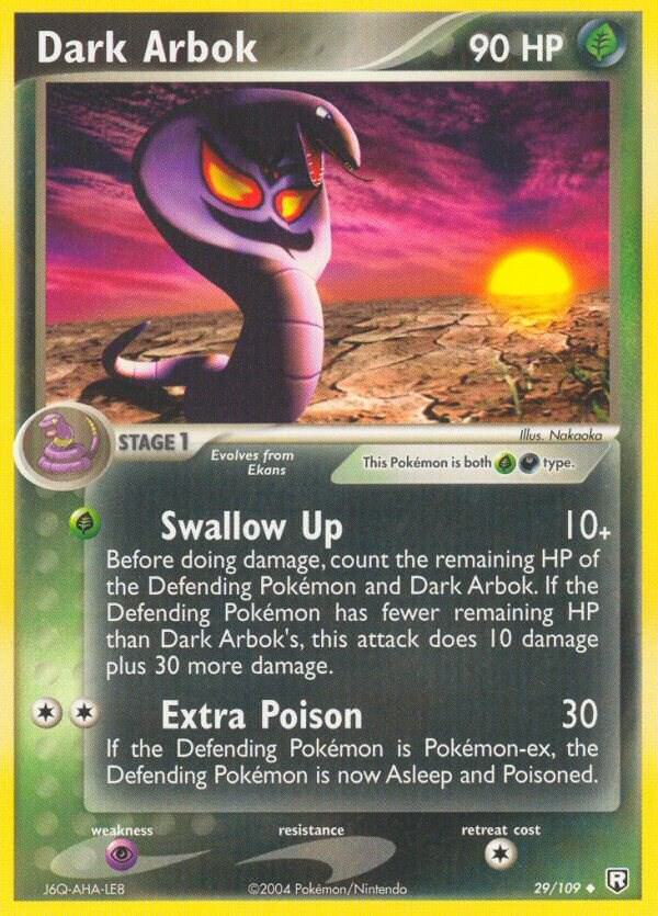 Dark Arbok 29/109 card from Team Rocket Returns