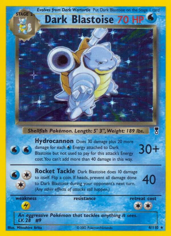Dark Blastoise 004/110 card from Legendary Collection