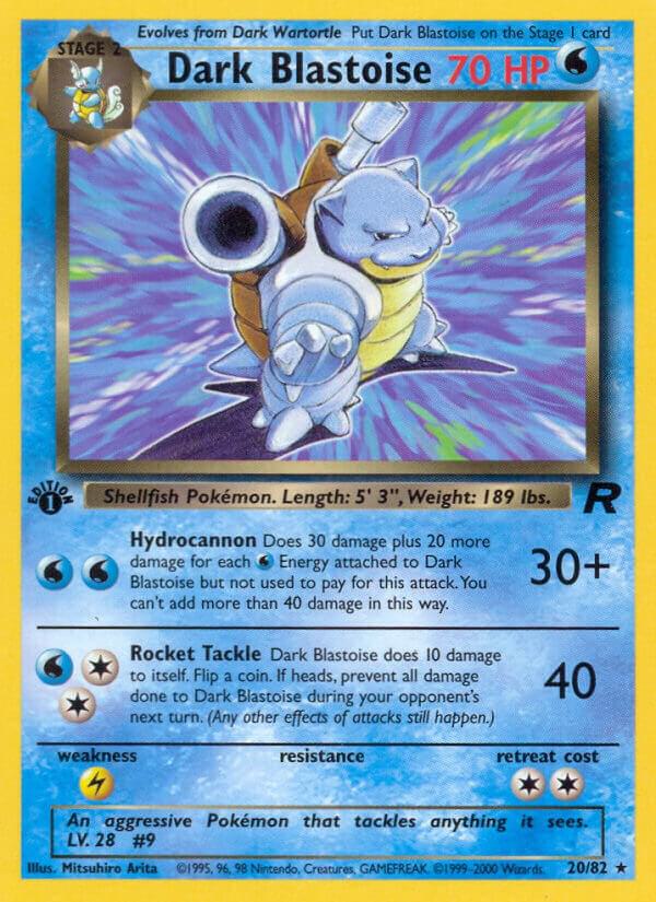 Dark Blastoise (20) 20/82 card from Team Rocket