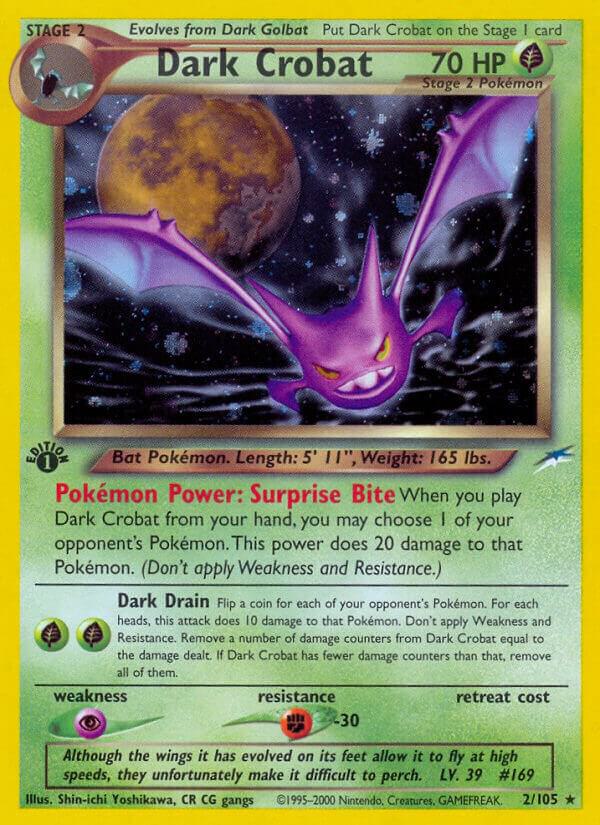 Dark Crobat 002/105 card from Neo Destiny