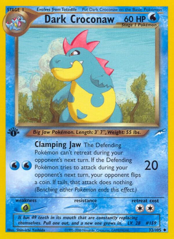 Dark Croconaw 032/105 card from Neo Destiny