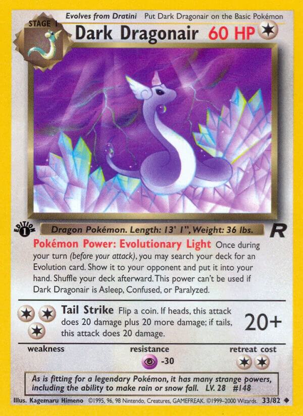 Dark Dragonair 33/82 card from Team Rocket