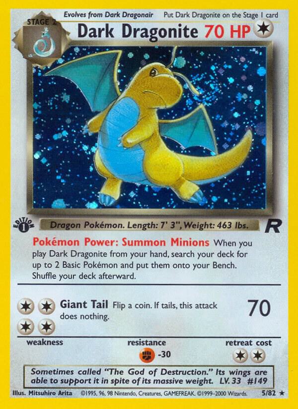 Dark Dragonite (5) 05/82 card from Team Rocket