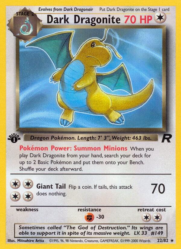 Dark Dragonite (22) 22/82 card from Team Rocket