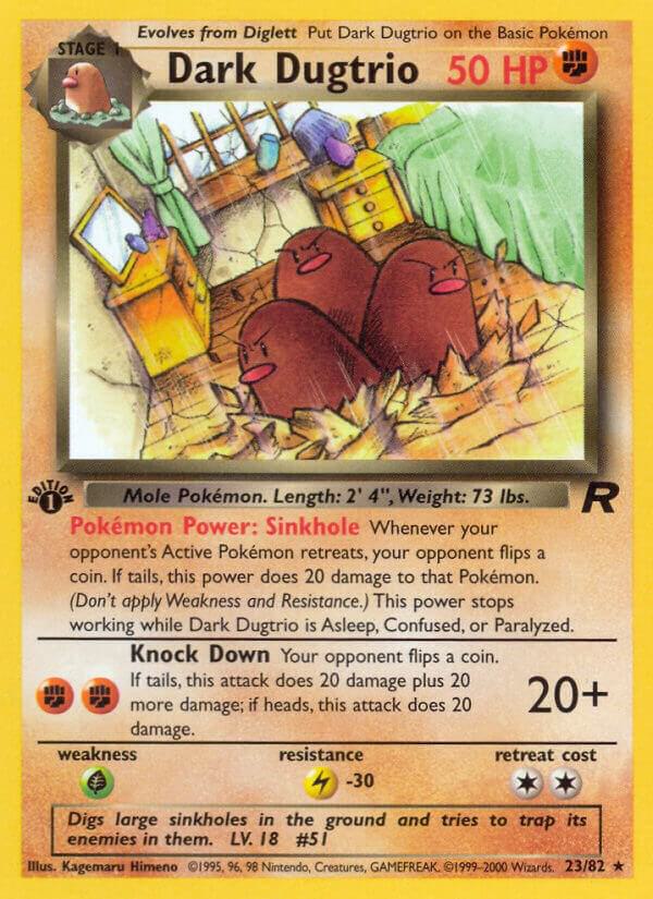 Dark Dugtrio (23) 23/82 card from Team Rocket