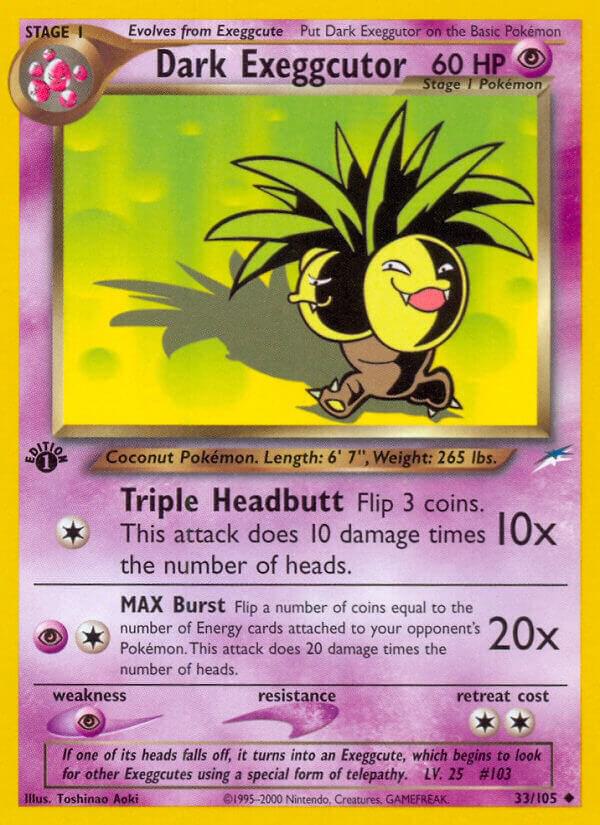 Dark Exeggcutor 033/105 card from Neo Destiny