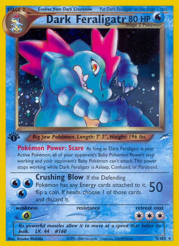Dark Feraligatr 005/105 card from Neo Destiny
