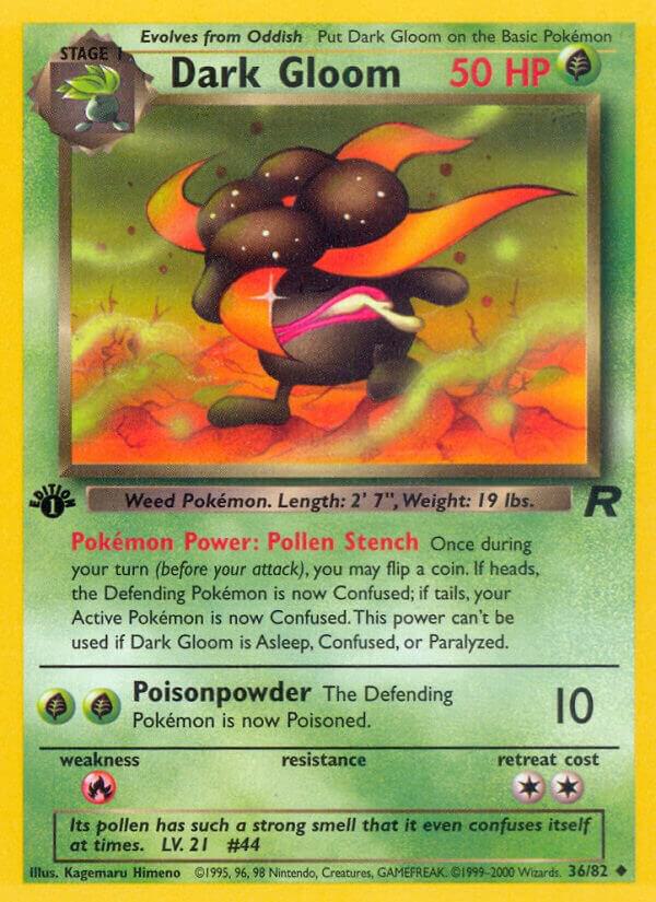 Dark Gloom 36/82 card from Team Rocket