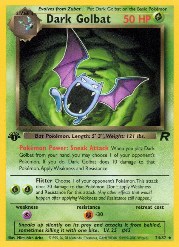 Dark Golbat (24) 24/82 card from Team Rocket