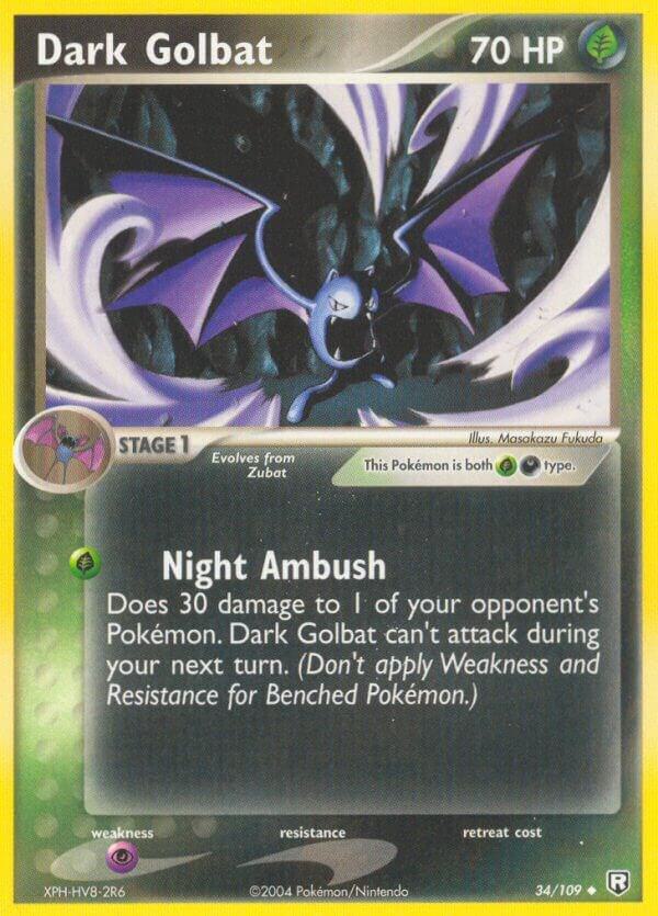 Dark Golbat 34/109 card from Team Rocket Returns
