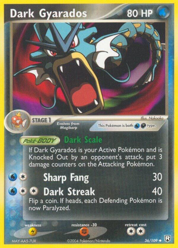 Dark Gyarados 36/109 card from Team Rocket Returns