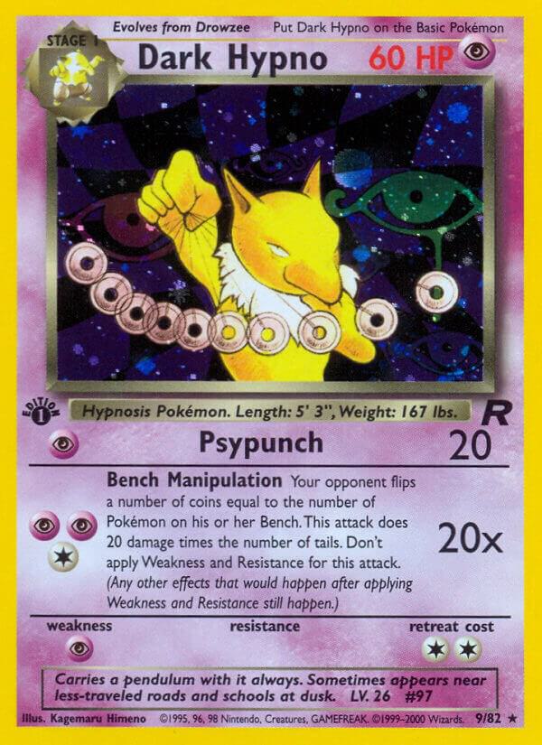 Dark Hypno (9) 09/82 card from Team Rocket