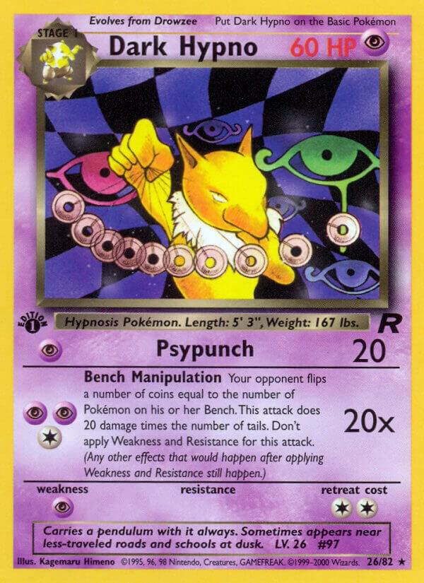 Dark Hypno (26) 26/82 card from Team Rocket