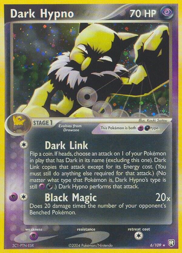 Dark Hypno 6/109 card from Team Rocket Returns