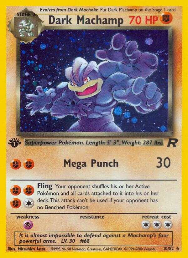 Dark Machamp (10) 10/82 card from Team Rocket