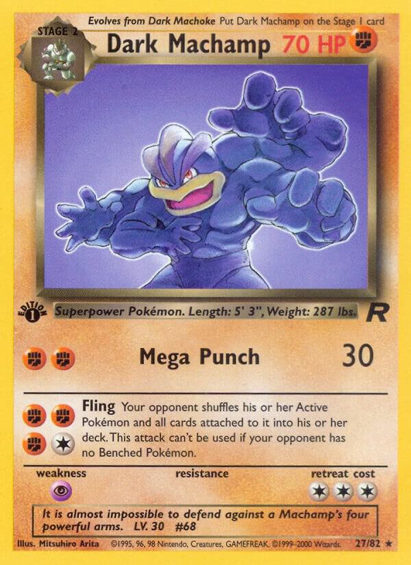 Dark Machamp (27) 27/82 card from Team Rocket