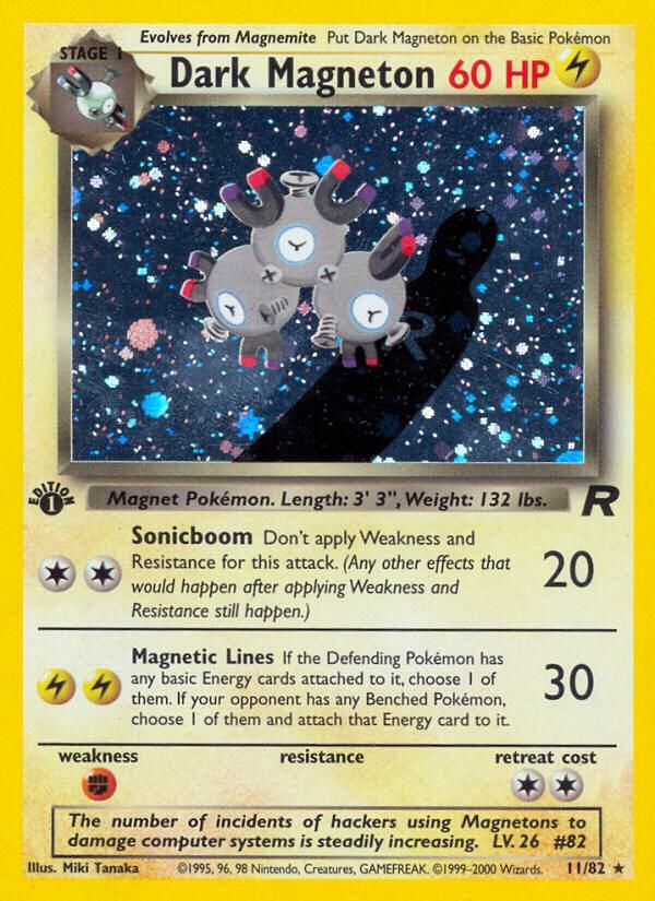 Dark Magneton (11) 11/82 card from Team Rocket