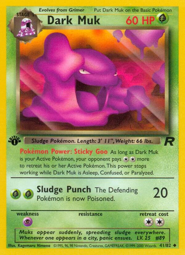 Dark Muk 41/82 card from Team Rocket