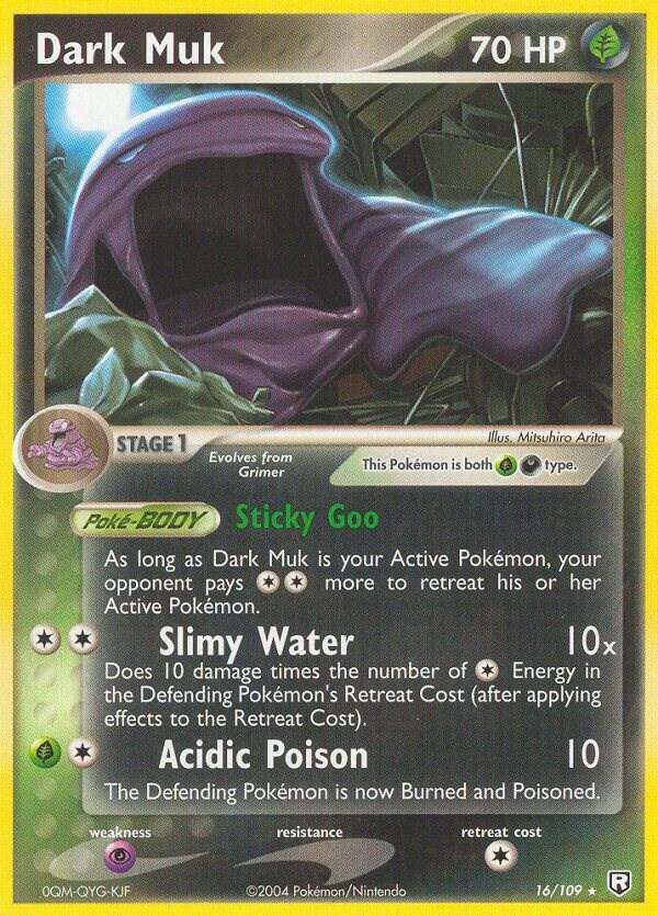 Dark Muk 16/109 card from Team Rocket Returns