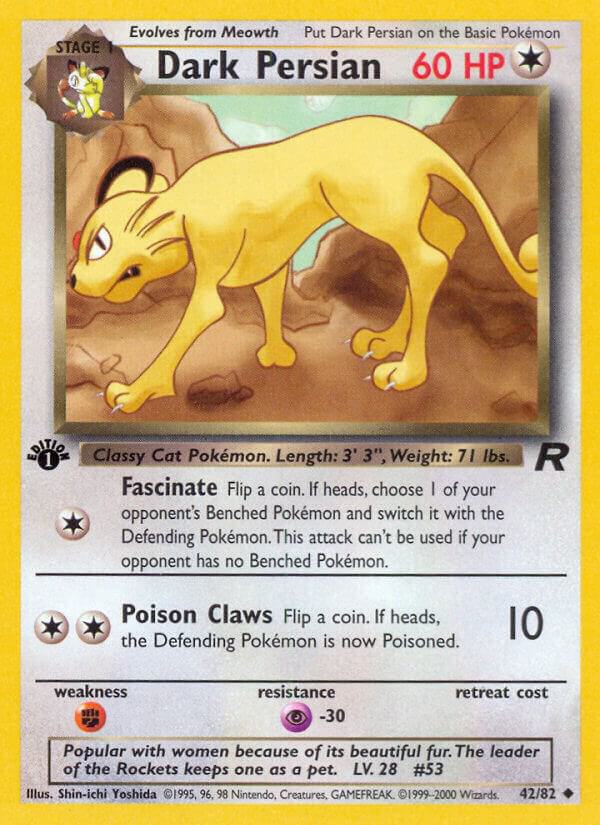 Dark Persian 42/82 card from Team Rocket