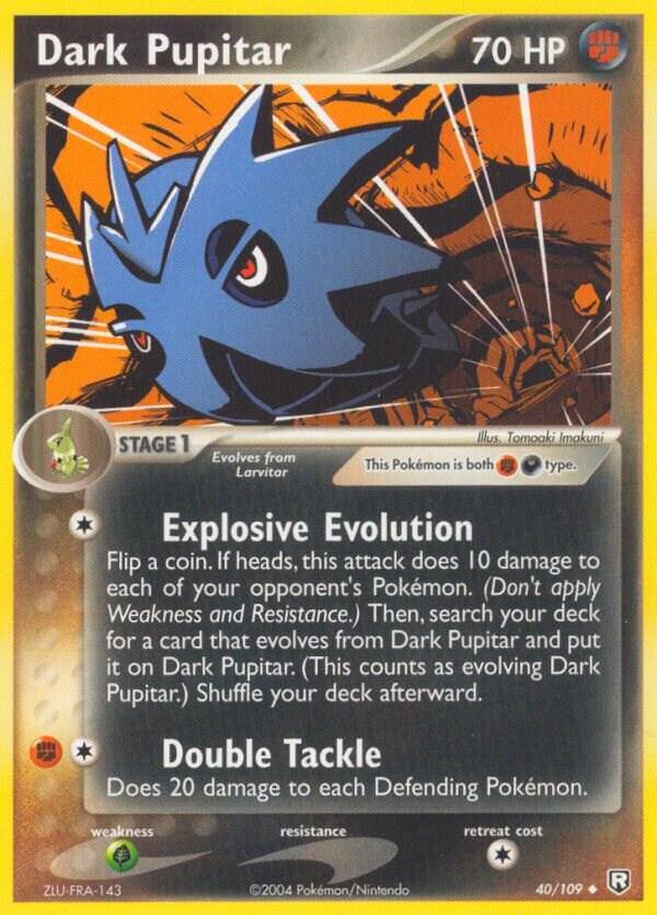 Dark Pupitar - 040/109 40/109 card from Team Rocket Returns