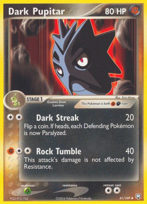 Dark Pupitar - 041/109 41/109 card from Team Rocket Returns