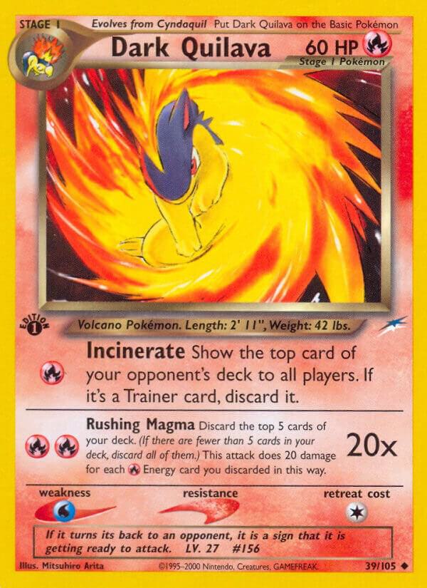 Dark Quilava 039/105 card from Neo Destiny