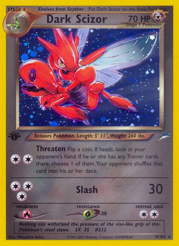 Dark Scizor 009/105 card from Neo Destiny