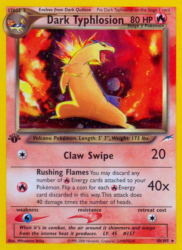 Dark Typhlosion 010/105 card from Neo Destiny