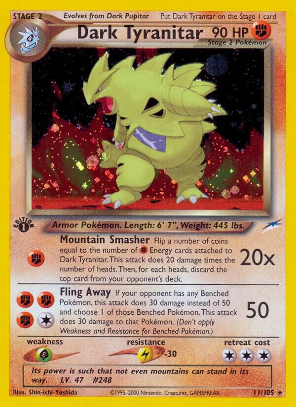 Dark Tyranitar 011/105 card from Neo Destiny