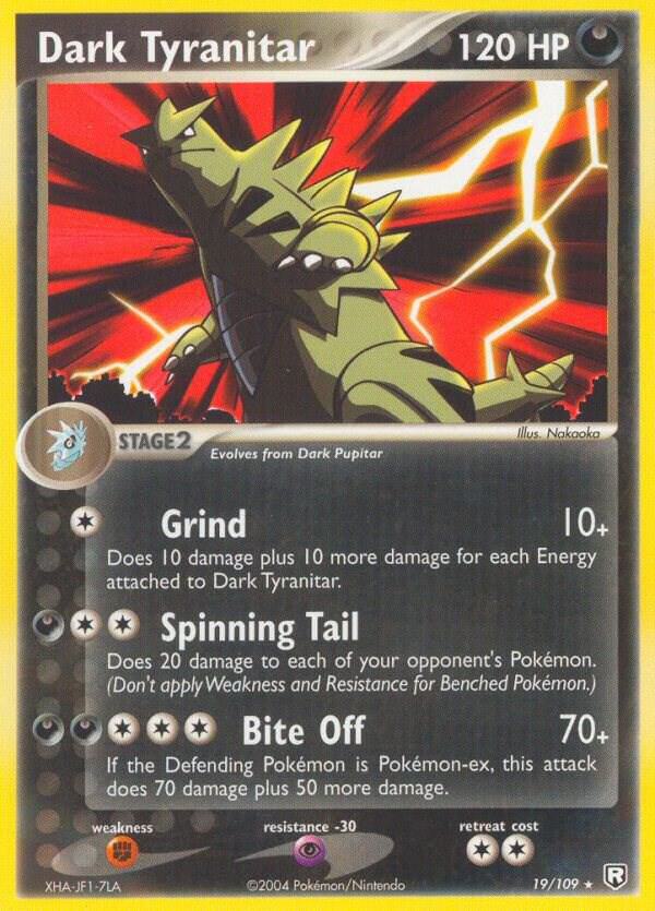 Dark Tyranitar - 019/109 19/109 card from Team Rocket Returns