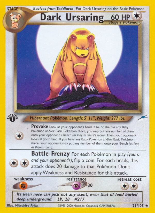 Dark Ursaring 021/105 card from Neo Destiny