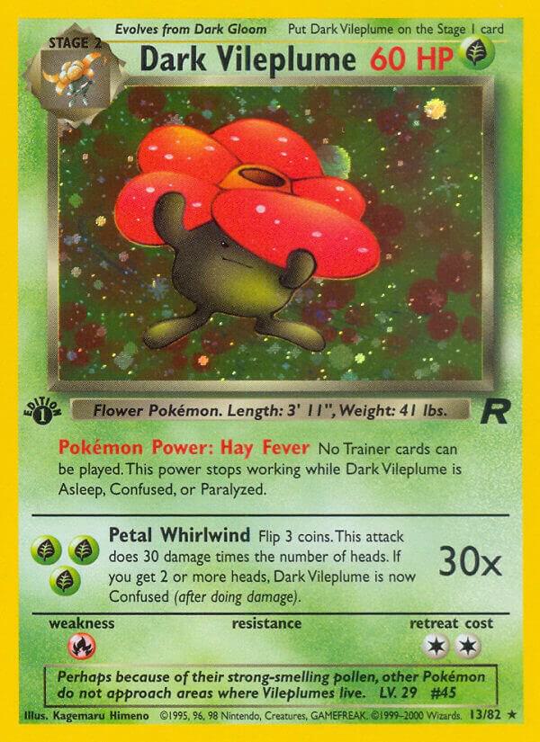 Dark Vileplume (13) 13/82 card from Team Rocket
