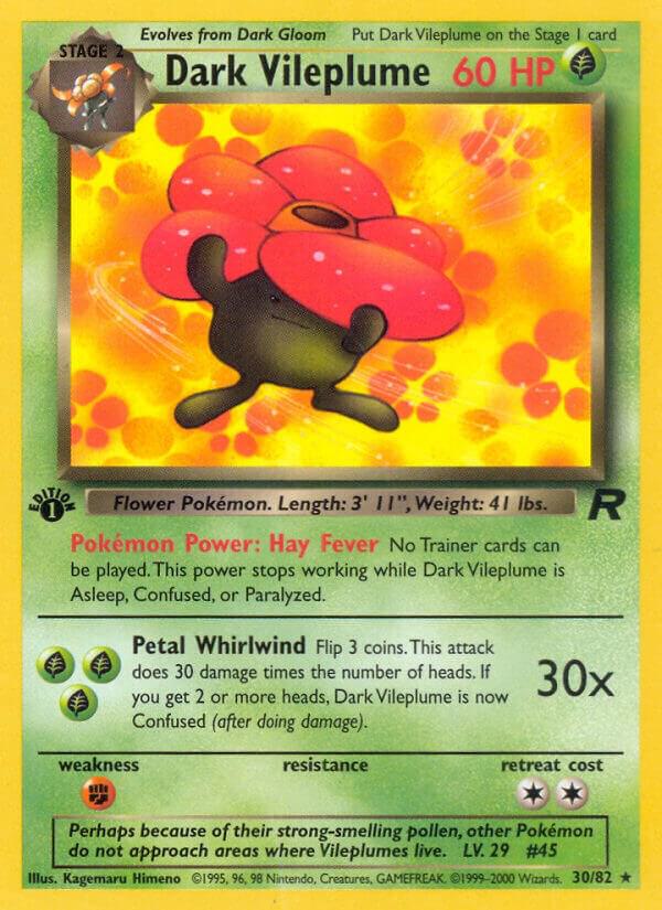 Dark Vileplume (30) 30/82 card from Team Rocket