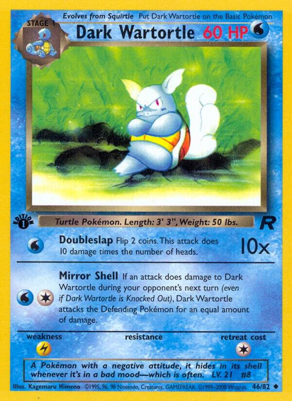 Dark Wartortle 46/82 card from Team Rocket