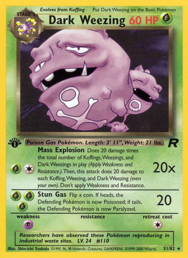 Dark Weezing (31) 31/82 card from Team Rocket