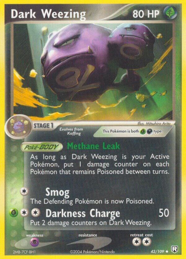 Dark Weezing 42/109 card from Team Rocket Returns