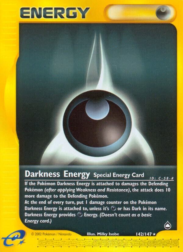 Darkness Energy 142/147 card from Aquapolis
