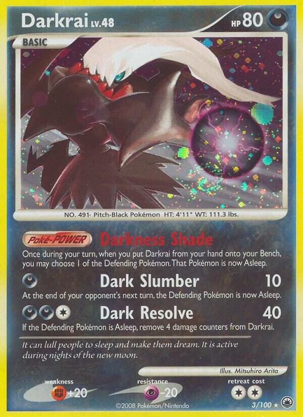 Darkrai 3/100 card from Majestic Dawn